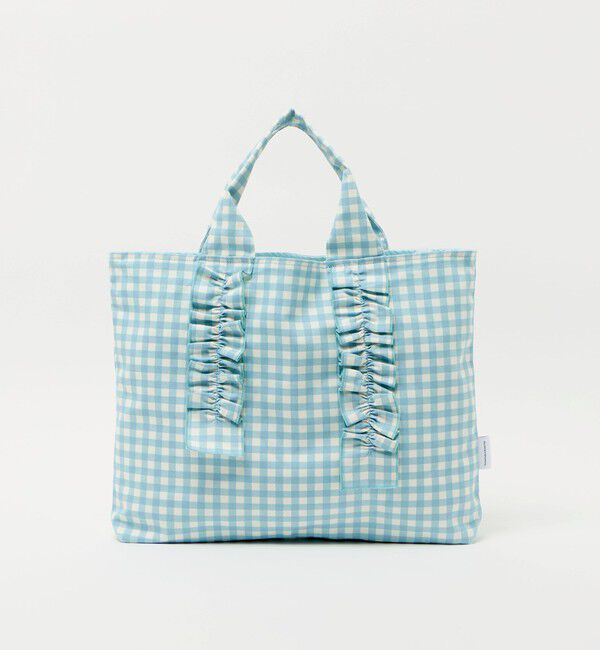 UNITED ARROWS green label relaxing「レッスントート（ギンガム） / キッズ  」|トートバッグ|LT.BLUE