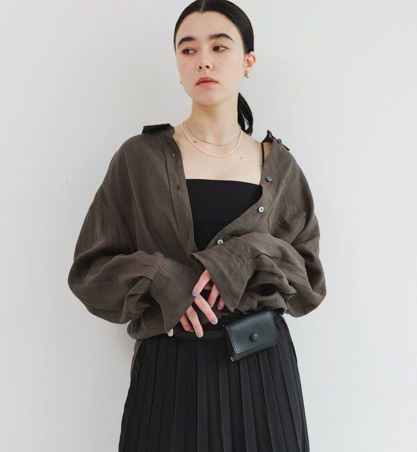 UNITED ARROWS green label relaxing「【結論シリーズ】リネン2WAYシャツ［size SHORTあり］」|シャツ・ブラウス|