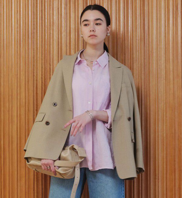 UNITED ARROWS green label relaxing「【結論シリーズ】リネン2WAYシャツ［size SHORTあり］」|シャツ・ブラウス|