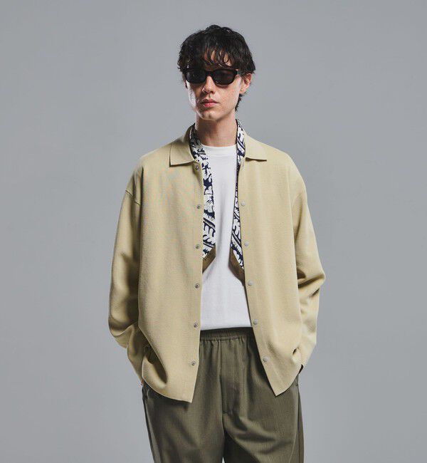 UNITED ARROWS green label relaxing「スナップ ポロカラー カーディガン」|カーディガン|BEIGE