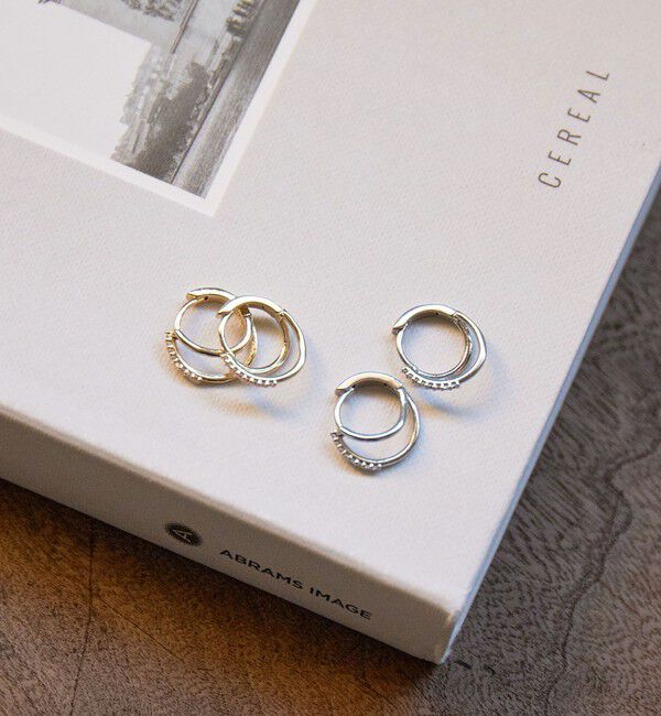 UNITED ARROWS green label relaxing「【WEB限定】ダブルライン フープピアス」|ピアス|SILVER