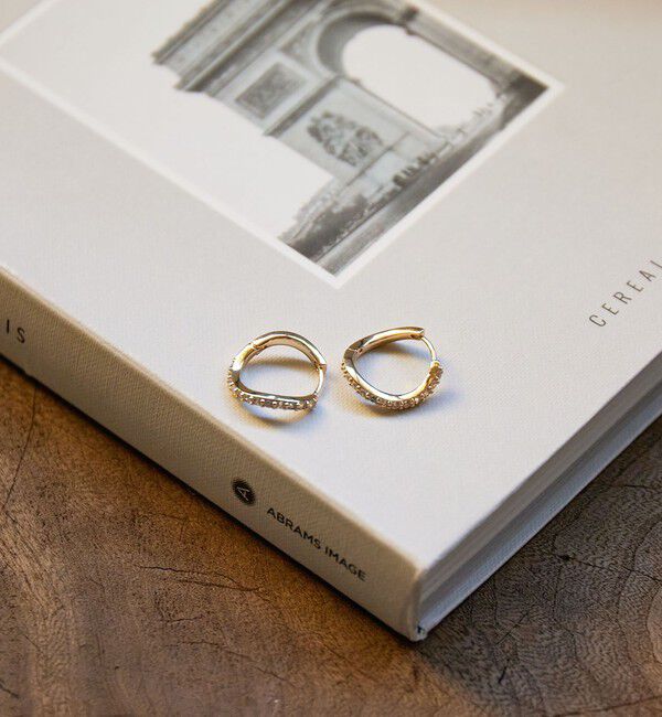 UNITED ARROWS green label relaxing「【WEB限定】パヴェ フープピアス」|ピアス|