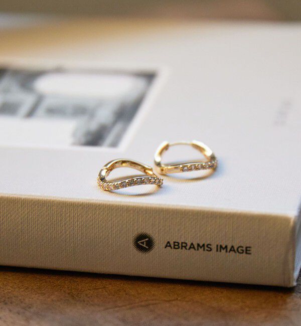 UNITED ARROWS green label relaxing「【WEB限定】パヴェ フープピアス」|ピアス|
