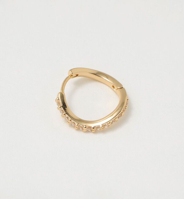 UNITED ARROWS green label relaxing「【WEB限定】パヴェ フープピアス」|ピアス|