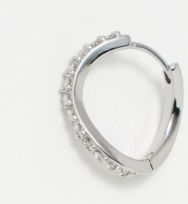 UNITED ARROWS green label relaxing「【WEB限定】パヴェ フープピアス」|ピアス|