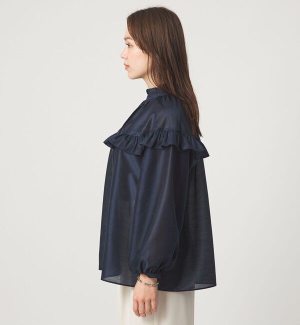 UNITED ARROWS green label relaxing「カールマイヤー ヨーク フリル ブラウス マシンウォッシャブル 通気性」|シャツ・ブラウス|