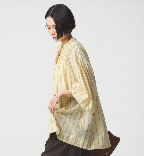 UNITED ARROWS green label relaxing「ボリュームスリーブ ピンタック ブラウス」|シャツ・ブラウス|