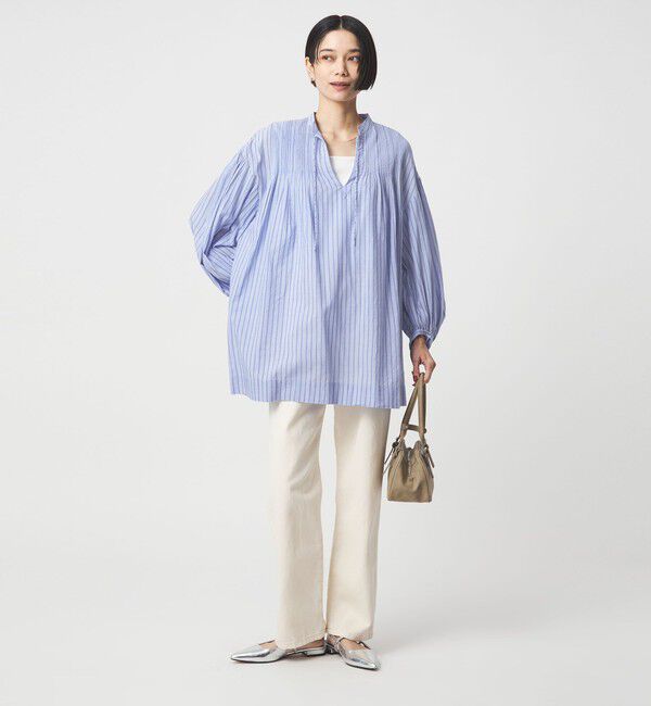 UNITED ARROWS green label relaxing「ボリュームスリーブ ピンタック ブラウス」|シャツ・ブラウス|