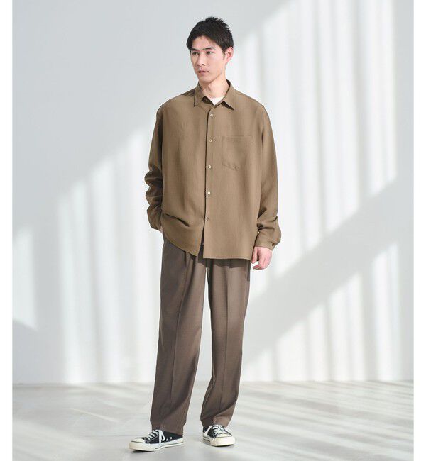 UNITED ARROWS green label relaxing「ワッシャー ポプリン ボックス シャツ」|シャツ・ブラウス|