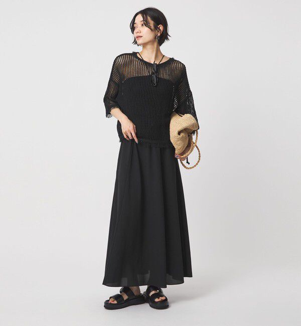 UNITED ARROWS green label relaxing「【結論シリーズ】ドライクロス フレアスカート［size SHORT/TALLあり］」|フレア|