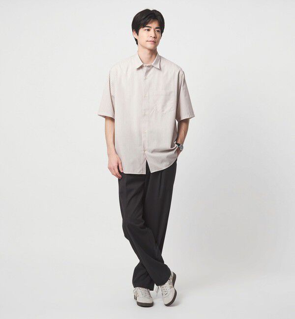 UNITED ARROWS green label relaxing「ウォッシャブルトロ パターン ジャスト ルーズ 半袖 シャツ -ウォッシャブル・ストレッチ-」|シャツ・ブラウス|