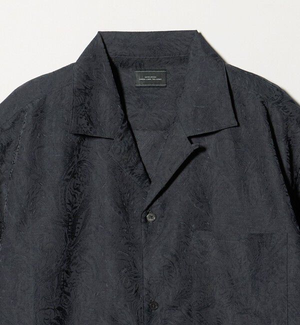 UNITED ARROWS green label relaxing「リネンライク ジャガード オープンカラー 半袖 シャツ」|シャツ・ブラウス|