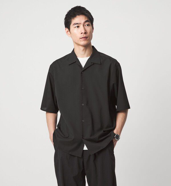 UNITED ARROWS green label relaxing「ウォッシャブルトロ オープンカラー シャツ -ストレッチ-」|シャツ・ブラウス|