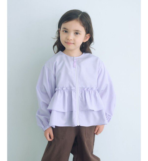 UNITED ARROWS green label relaxing「フリル ギャザーブルゾン / キッズ  100cm-160cm 撥水 UVカット 遮熱」|その他|LILAC