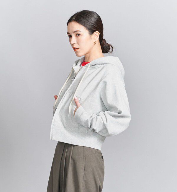 BEAUTY&YOUTH UNITED ARROWS「コットン ショートフロントジップパーカー」|カーディガン|