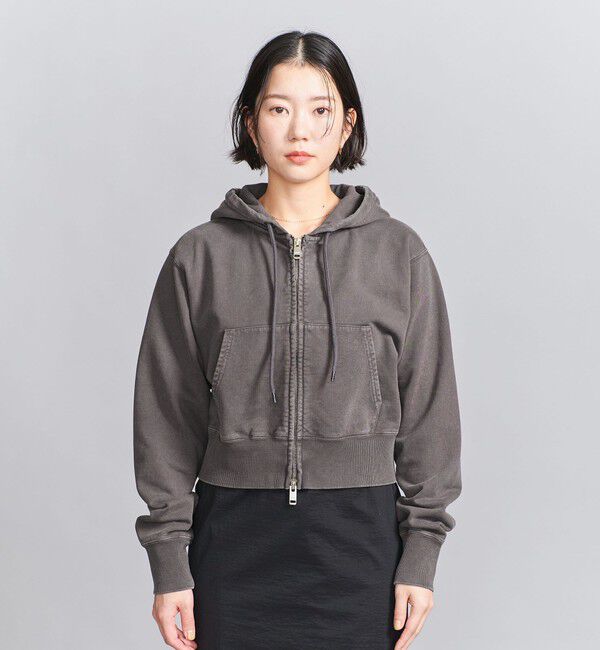 BEAUTY&YOUTH UNITED ARROWS「コットン ショートフロントジップパーカー」|カーディガン|