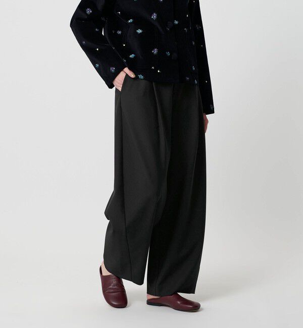 BEAUTY&YOUTH UNITED ARROWS「ポリエステルブレンド カーブパンツ」|スラックス|