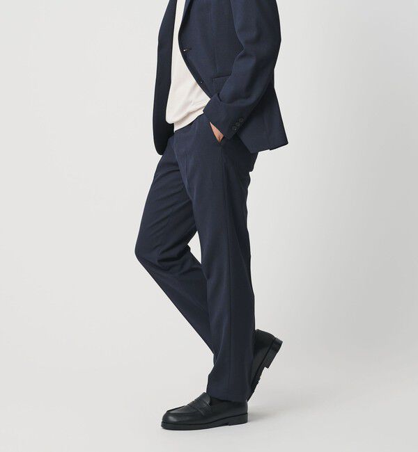 BEAUTY&YOUTH UNITED ARROWS「ピンヘッド ポリエステル ノープリーツ スリム パンツ NO.1 セットアップ対応可能」|チノ|