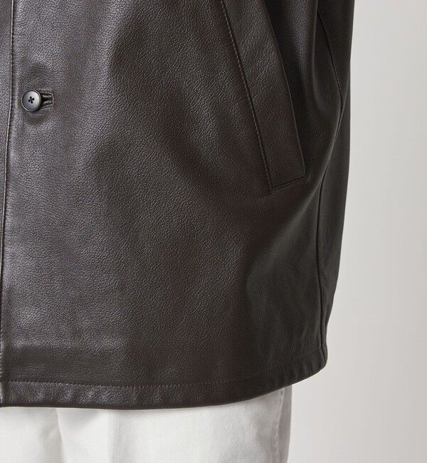 STEVEN ALAN「＜Steven Alan＞ シボ シープレザー カーコート」|ブルゾン・スタジャン|