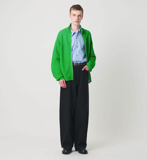 MONKEY TIME「リネン ドライバーズ ニット」|カーディガン|