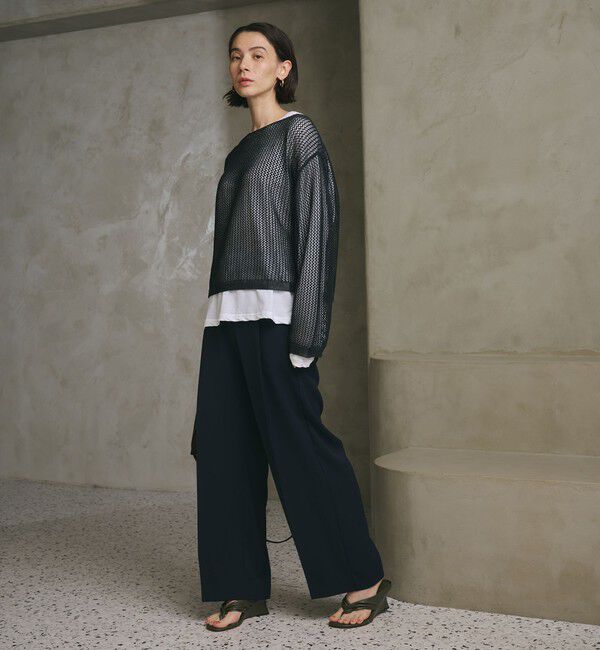 BEAUTY&YOUTH UNITED ARROWS「ペーパーメッシュ ショートワイド ニットプルオーバー ウォッシャブル」|ニット・セーター|