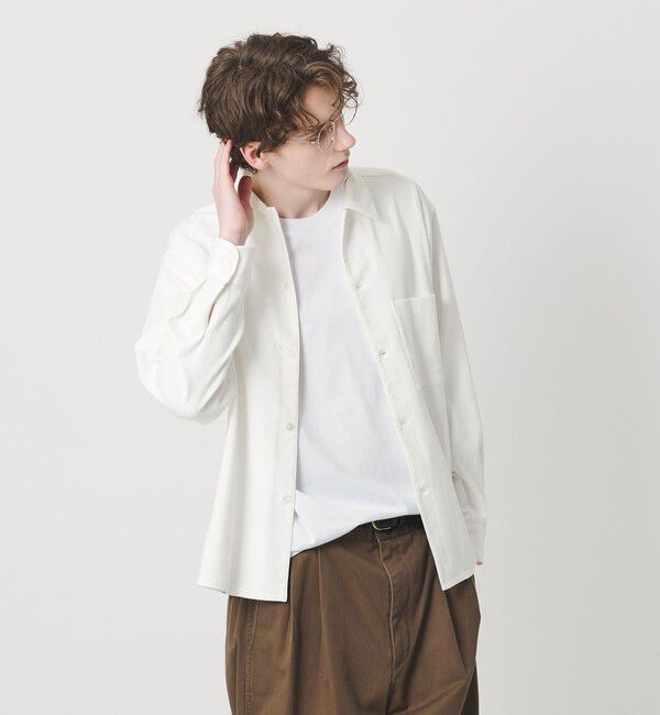 BEAUTY&YOUTH UNITED ARROWS「TC リネン キャンプカラー グランデ シャツ GRANDE型」|シャツ・ブラウス|