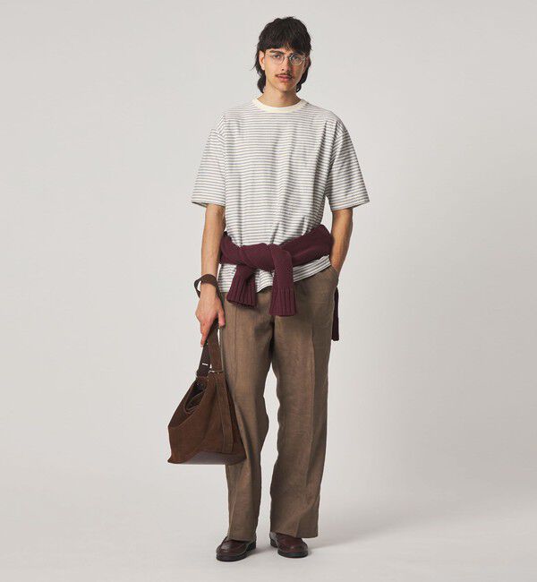 STEVEN ALAN「＜Steven Alan＞ オーガニックコットン ボーダー ショートスリーブ Tシャツ」|Tシャツ・カットソー|