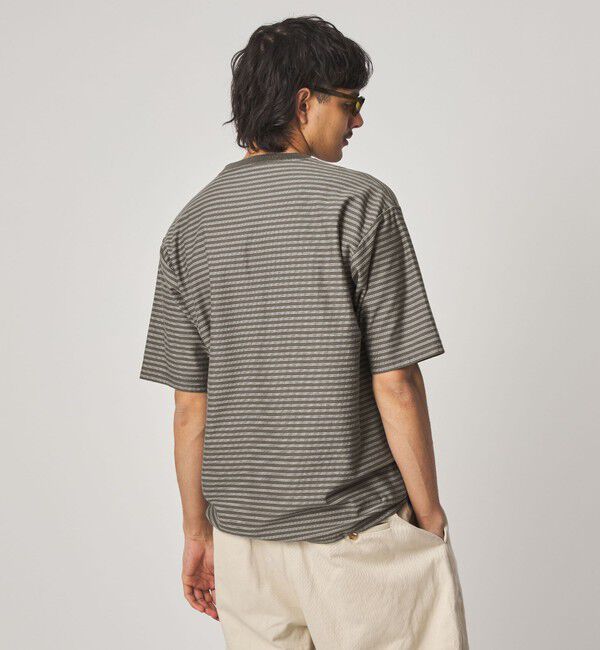 STEVEN ALAN「＜Steven Alan＞ オーガニックコットン ボーダー ショートスリーブ Tシャツ」|Tシャツ・カットソー|