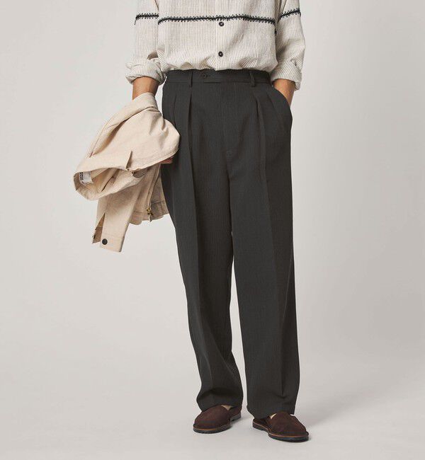 STEVEN ALAN「＜Steven Alan＞ PE/L BCR イン ツープリーツ ドレス トラウザーズ ハーフイージーII」|スラックス|