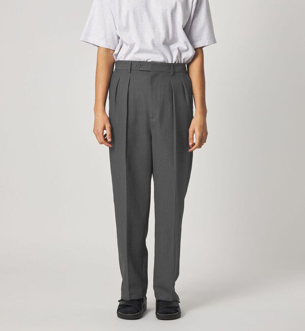 STEVEN ALAN「＜Steven Alan＞ PE/L BCR イン ツープリーツ ドレス トラウザーズ ハーフイージーII」|スラックス|