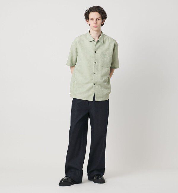 MONKEY TIME「ジャガード ショートスリーブ シャツ」|シャツ・ブラウス|