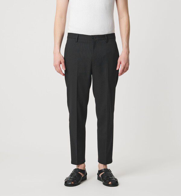 BEAUTY&YOUTH UNITED ARROWS「【WEB限定 WARDROBE SMART】フラックスライク テーパード アンクルパンツ【吸水速乾・UVカット】」|スラックス|