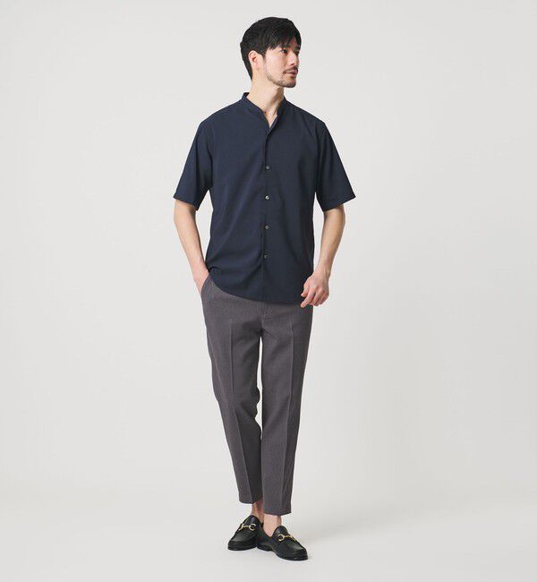 BEAUTY&YOUTH UNITED ARROWS「【WEB限定 WARDROBE SMART】フラックスライク テーパード アンクルパンツ【吸水速乾・UVカット】」|スラックス|