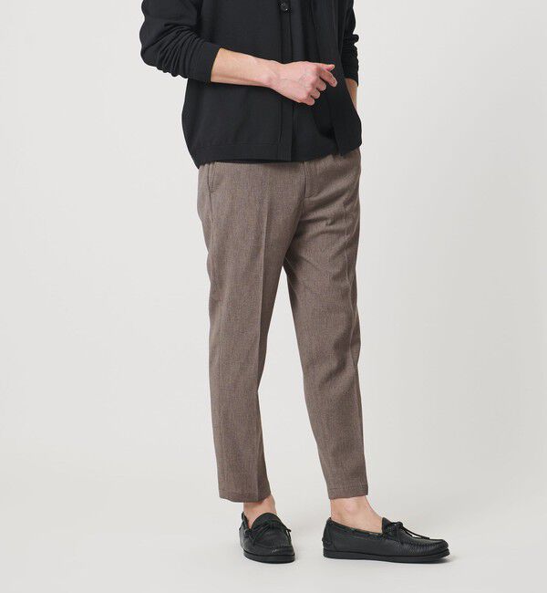BEAUTY&YOUTH UNITED ARROWS「【WEB限定 WARDROBE SMART】フラックスライク テーパード アンクルパンツ【吸水速乾・UVカット】」|スラックス|