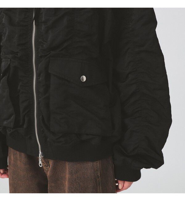 Ray BEAMS 「シャーリング MA-1 ブルゾン」|ブルゾン・スタジャン|