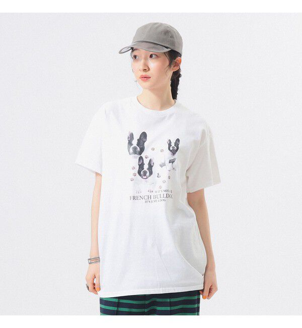 BEAMSBOY「【別注】CHED / DOG Tシャツ」|Tシャツ・カットソー|WHITE*FRENCH_BULLDOG