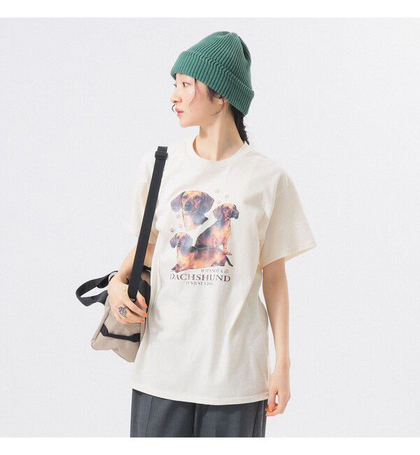 BEAMSBOY「【別注】CHED / DOG Tシャツ」|Tシャツ・カットソー|
