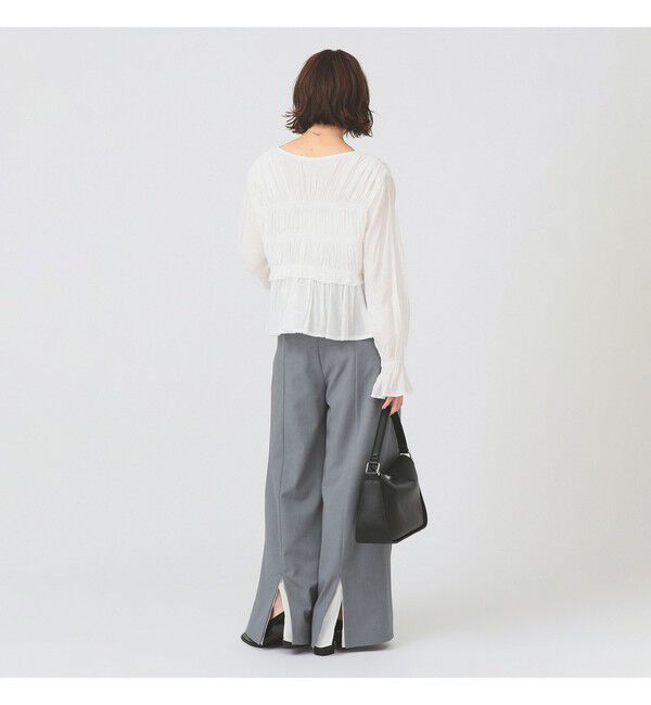 Ray BEAMS 「バックスリット ワイド パンツ」|チノ|