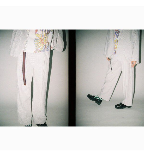 BEAMSBOY「シアサッカー スラックス」|スラックス|GREY