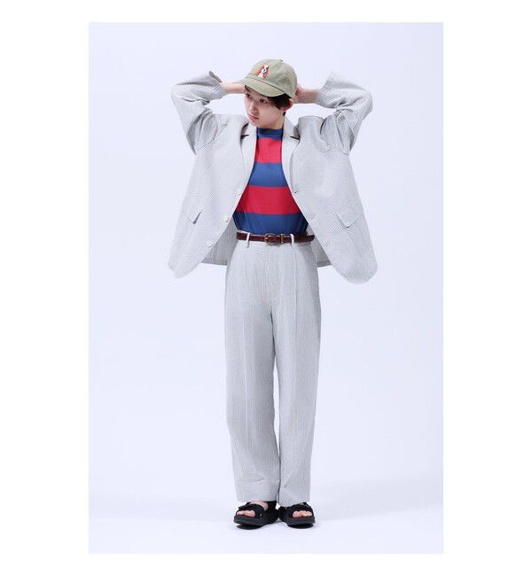 BEAMSBOY「シアサッカー スラックス」|スラックス|