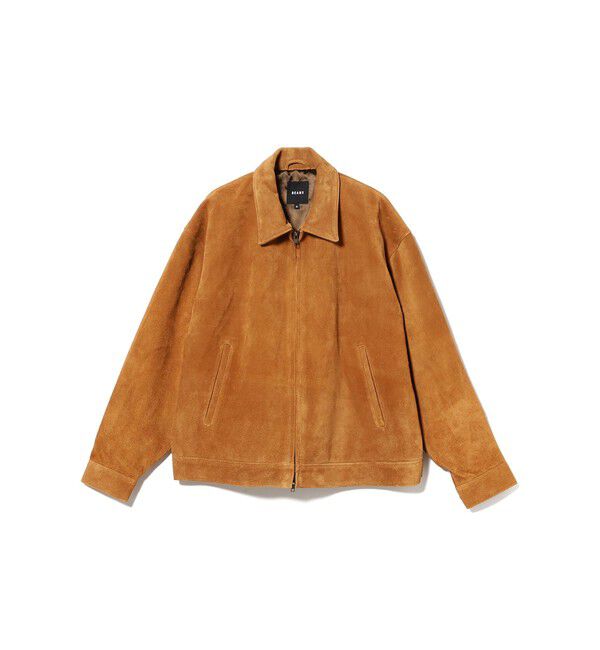 BEAMS「スエード ジップアップ ブルゾン【ワイドフィット】」|ブルゾン・スタジャン|
