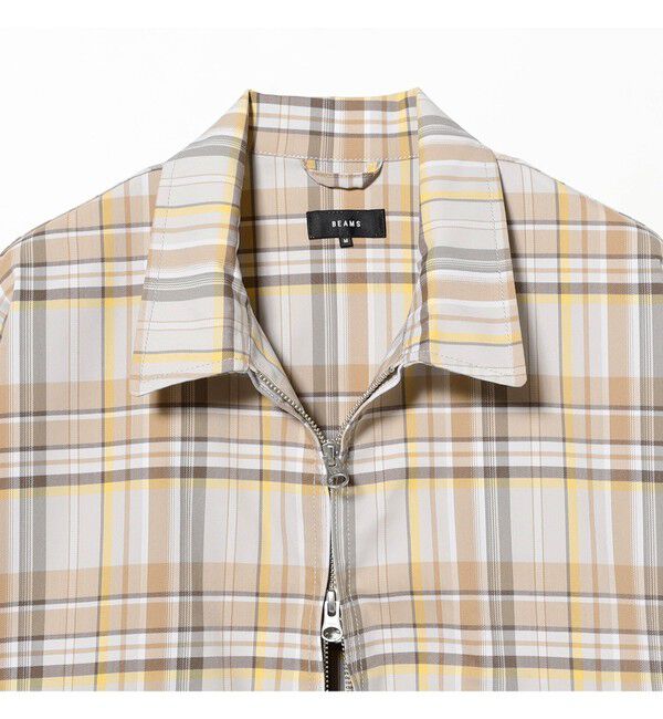 BEAMS「チェック ジップ ブルゾン」|ブルゾン・スタジャン|