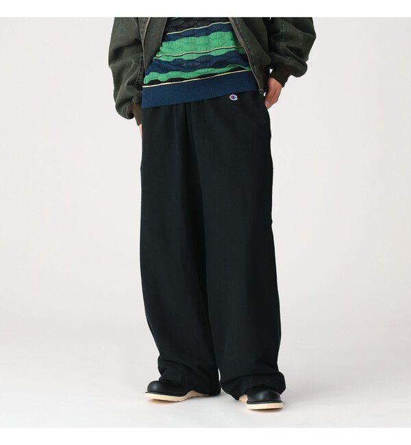 BEAMS「【別注】Champion / リバースウィーブ（R）ワイドパンツ」|チノ|