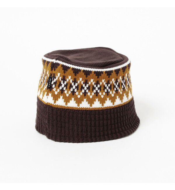 BEAMS「ダイア ジャカード ニット バケットハット」|キャップ・キャスケット|