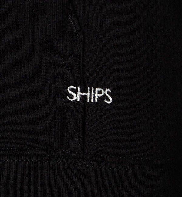 SHIPS「【WEB限定】SHIPS: マイクロ SHIPS 刺繍 ロゴ 裏毛 スウェット プルオーバーパーカー」|パーカー|