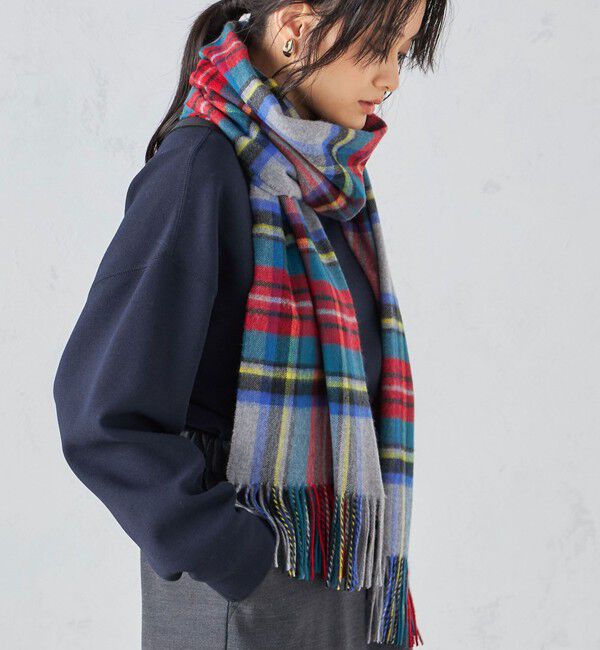 SHIPS for women「チェック カシミヤ ストール」|ストール|