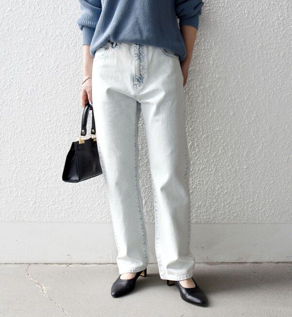 SHIPS any「SHIPS any: ハイライズ デニムパンツ［SHIPS any DENIM］」|デニム|オフホワイト