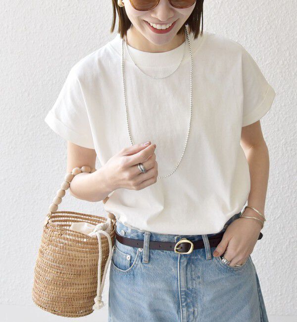 SHIPS any「《一部追加予約》SHIPS any:〈抗菌防臭/洗濯機可能〉USAコットン フレンチスリーブ TEE」|Tシャツ・カットソー|