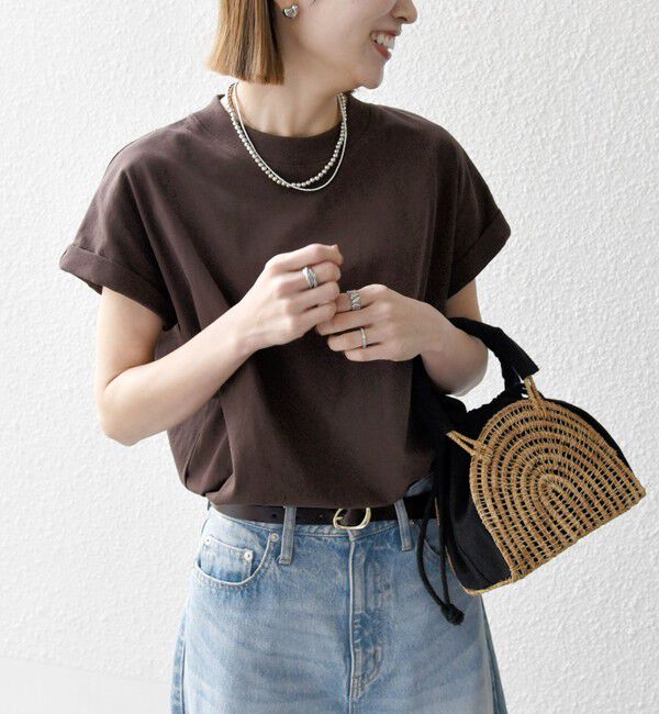 SHIPS any「《一部追加予約》SHIPS any:〈抗菌防臭/洗濯機可能〉USAコットン フレンチスリーブ TEE」|Tシャツ・カットソー|