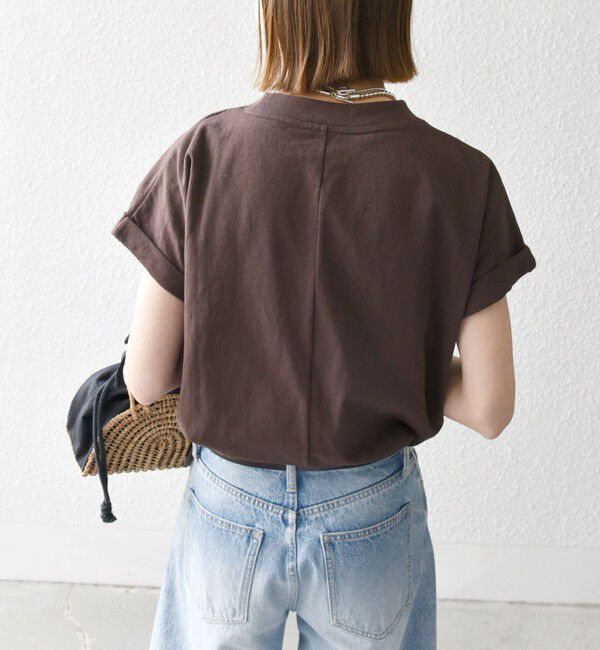 SHIPS any「《一部追加予約》SHIPS any:〈抗菌防臭/洗濯機可能〉USAコットン フレンチスリーブ TEE」|Tシャツ・カットソー|